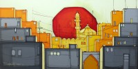 Salman Farooqi, 24 x 48 Inch, Acrylic on Canvas, Cityscape Painting-AC-SF-166